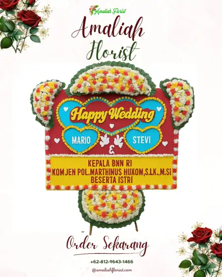 Papan Bunga Pernikahan Seloretno